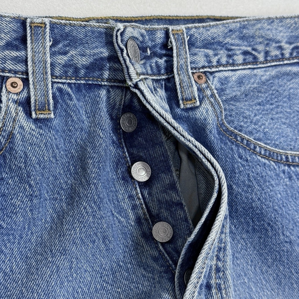 Vintage Levis 501 Jeans Women 31x32 DEADSTOCK 90s Denim USA Made Medium Wash NWT - Picture 5 of 16